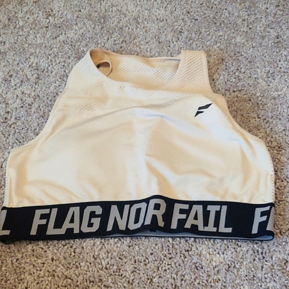 FLAG NOR FAIL cropped top